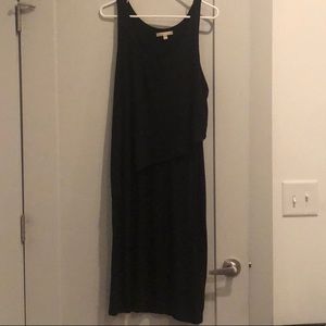 Black Banana Republic dress with angled panel